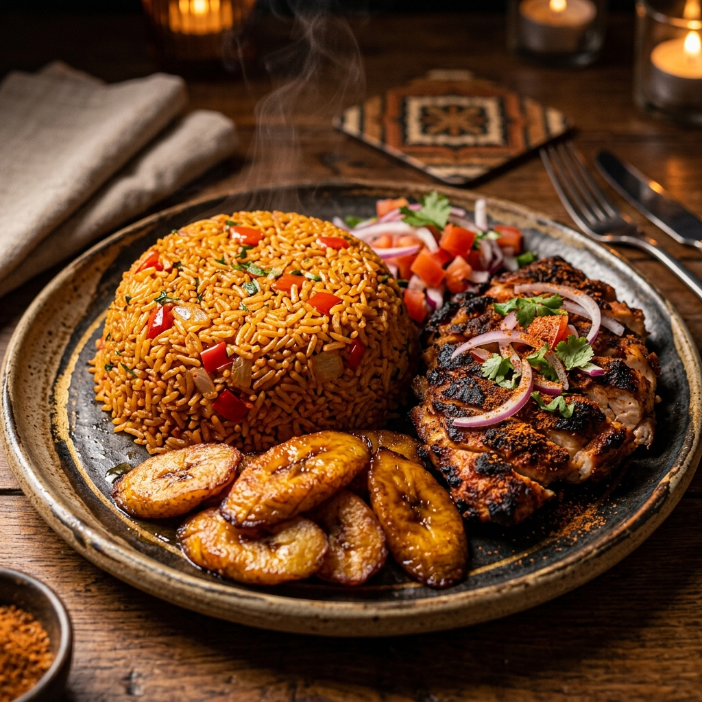 Nigerian Jollof plate